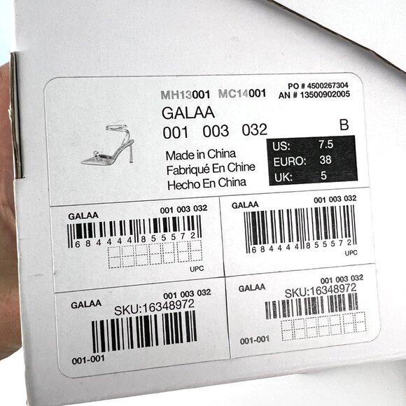 Sz 7.5 NWT Call It Spring Galaa Black Rhinestone Bow High Heels Women - Picture 13 of 14